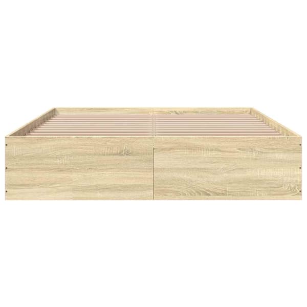 Sängram sonoma-ek 150x200 cm konstruerad trä