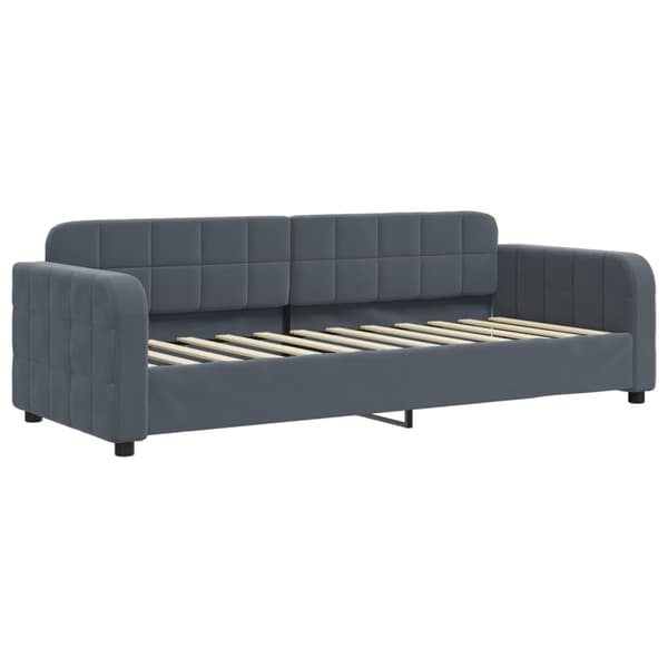 Dagbädd utdragbar mörkgrå 80x200 cm sammet