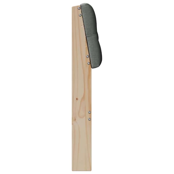 Klädd sänggavel Mörkgrå 135 cm Massiv furu