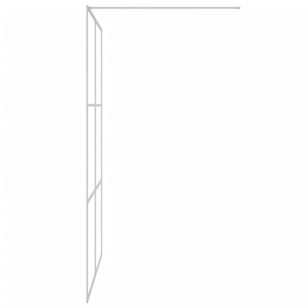 Duschvägg silver 140x195 cm klart ESG-glas