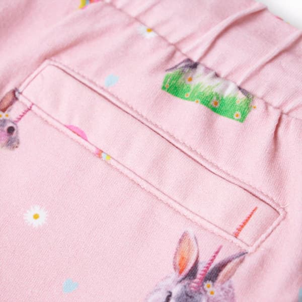 Shorts för barn med snöre ljusrosa 128