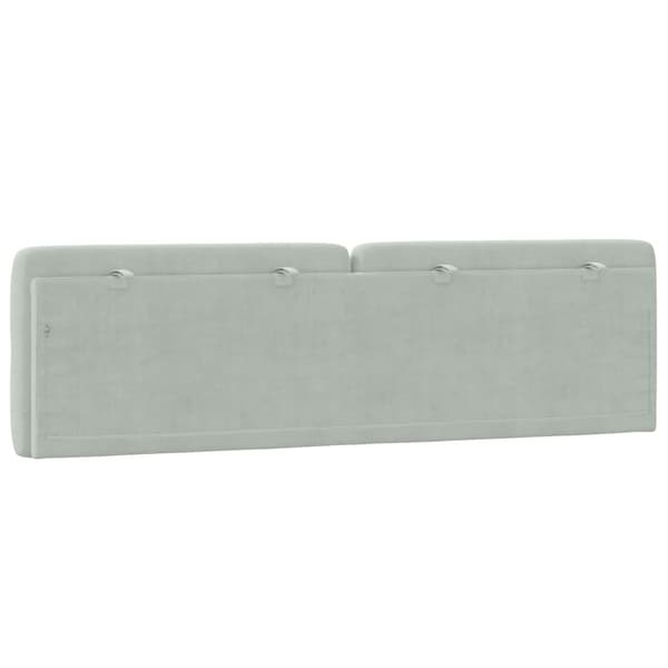 Headboard Cushion Light Grey 183 cm Velvet
