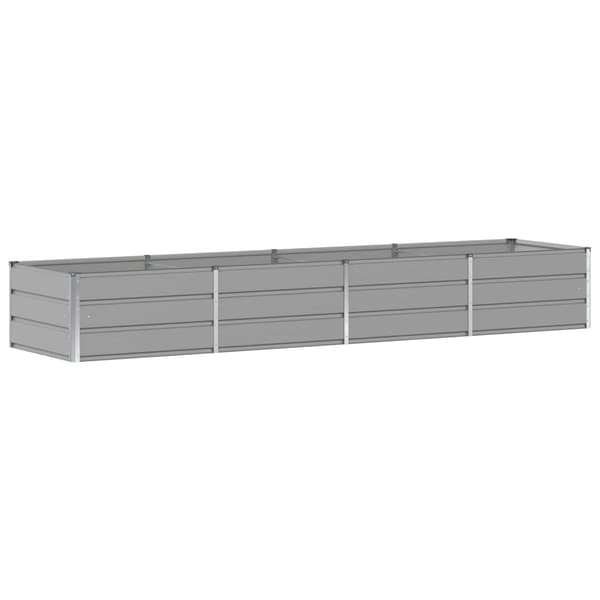 Planteringskärl Ljusgrå 320 x 80 x 45 cm Stål