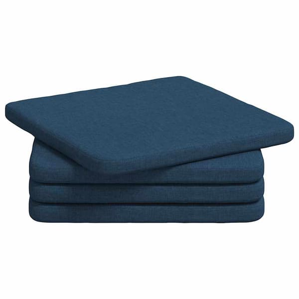 Sittkuddar 4 pcs Blå 40 x 40 x 3 cm tyg