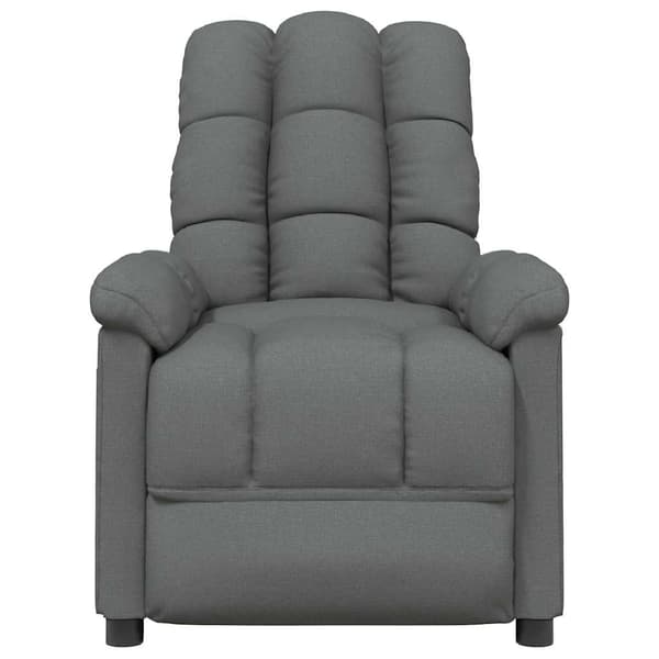 Massagefåtölj mörkgrå tyg