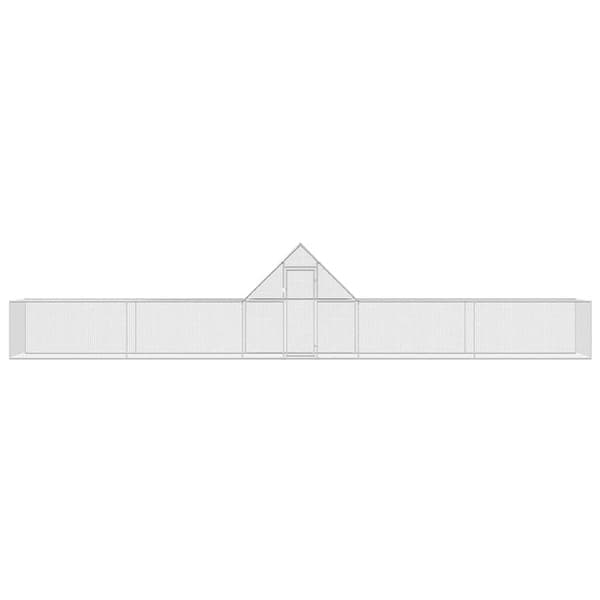 Hönsbur 10x2x2 m galvaniserat stål