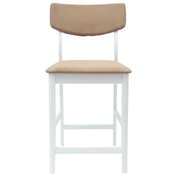Matstolar 2 pcs Vit 48 x 49 x 95 cm Massiv Gummiträ
