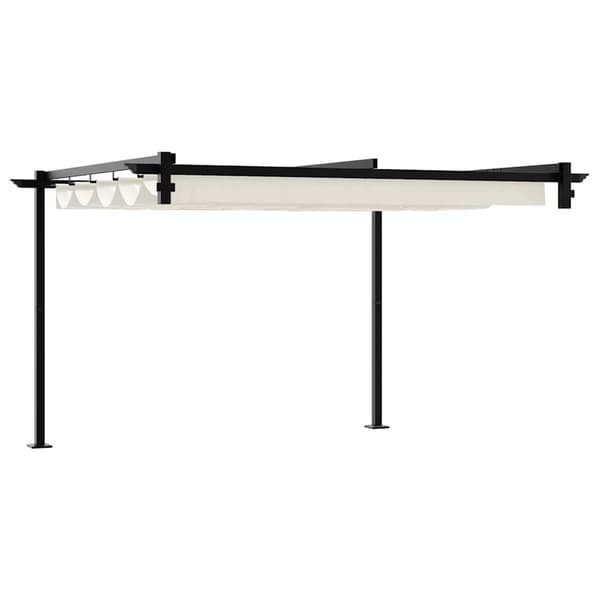 Paviljong 300 x 300 x 200 cm Gräddvit Polyester