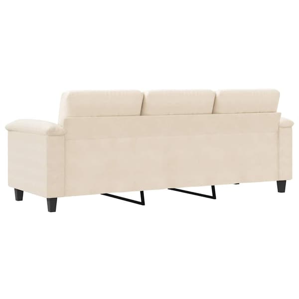 3-sitssoffa Beige 180 cm mikrofibertyg