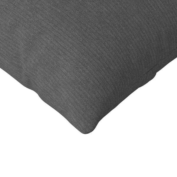 Sofakuddar 2 pcs Mörkgrå 200 x 40 cm Kordread tyg