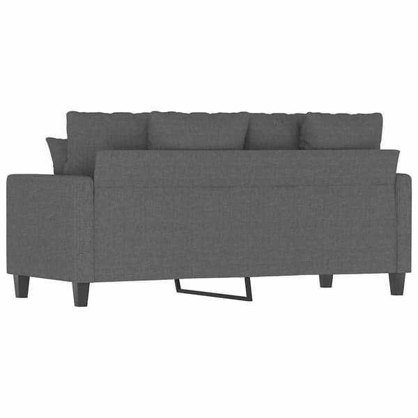 Soffa 2-sits mörkgrå 140 cm tyg