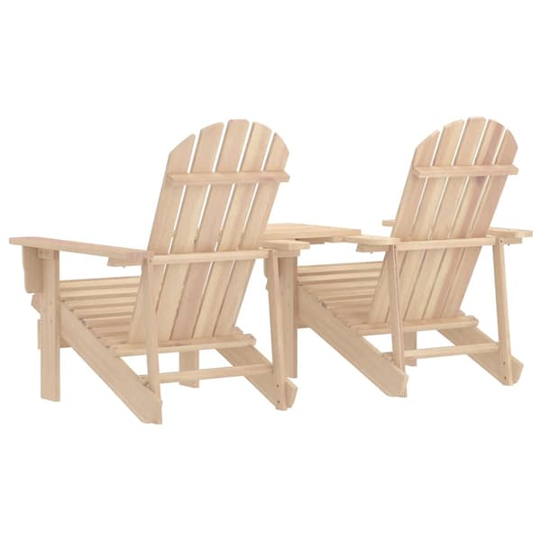 Adirondackstolar med bord massivt granträ