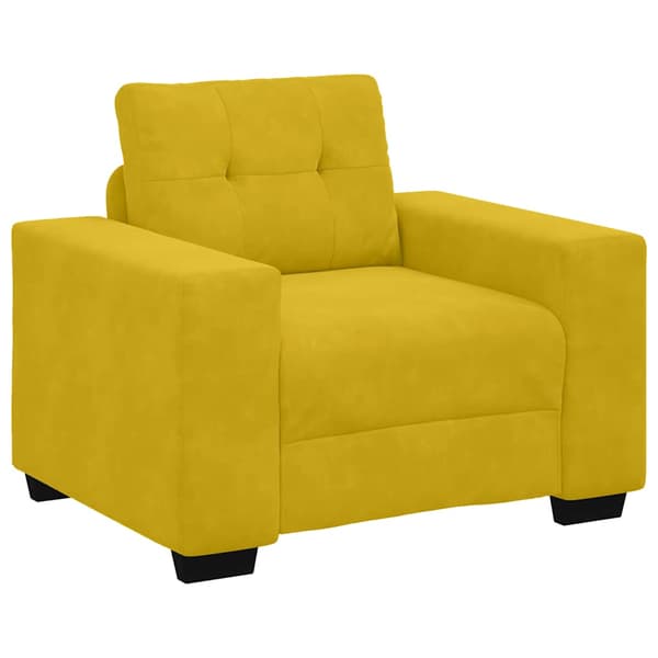 Soffstol gul 100x78x80 cm sammet