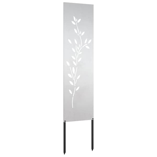 Trädgårds integritetsskärm Silver 32 x 140 cm Rostfritt stål