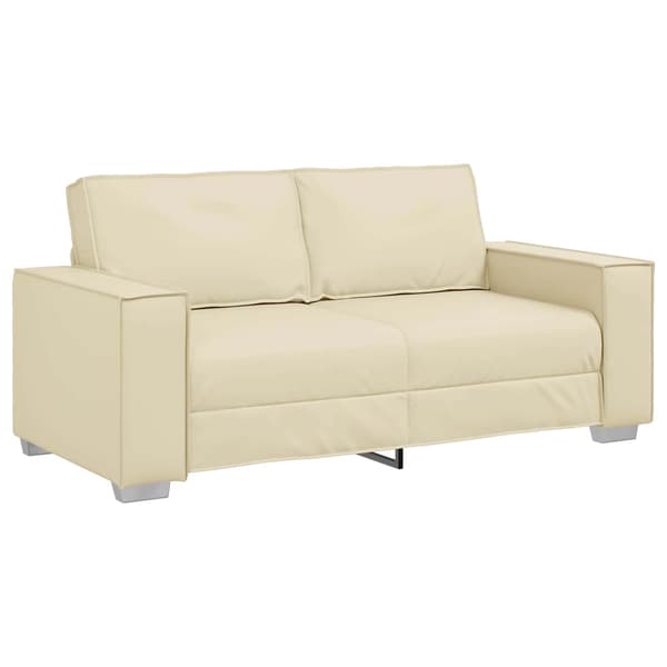 Tvåsitssoffa Kräm 180 cm Konstläder