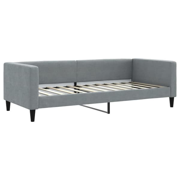 Dagbädd utdragbar ljusgrå 90x200 cm tyg