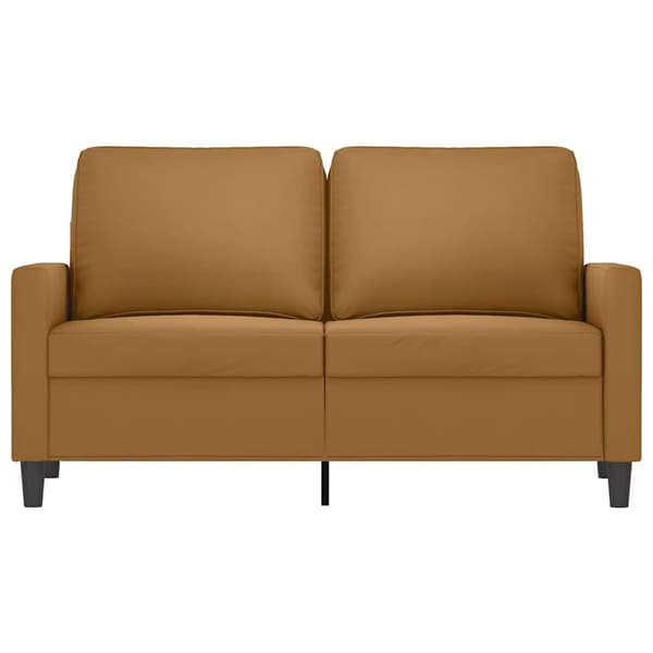 2-sitssoffa brun 120 cm sammet