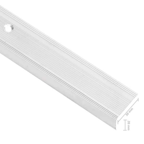 Trappnäsor i L-form 15 st aluminium 100 cm silver