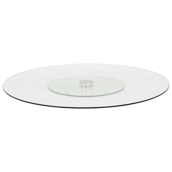 Snurrbar serveringsbricka transparent 60 cm härdat glas