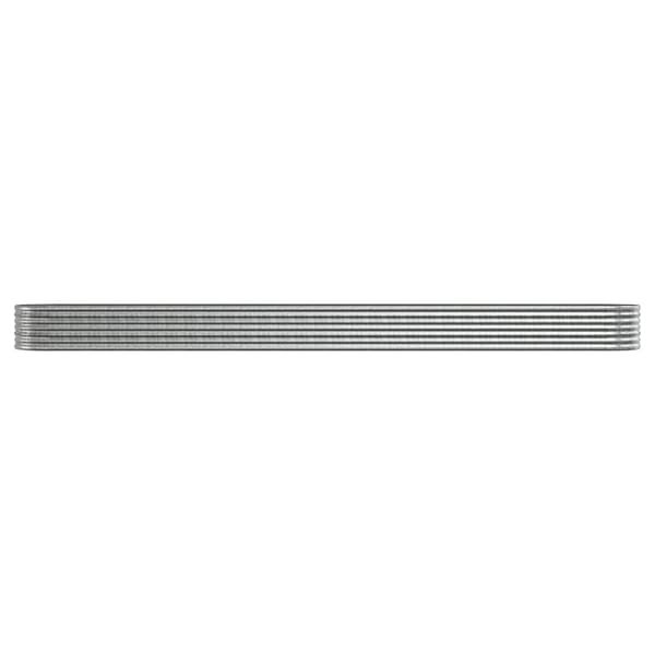 Odlingslåda galvaniserat stål 512x80x36 cm silver