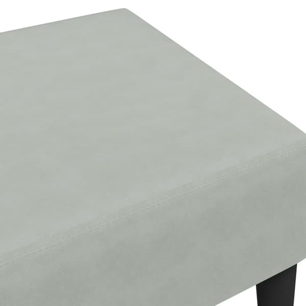 Fotpall Ljusgrå 77x55x31 cm sammet