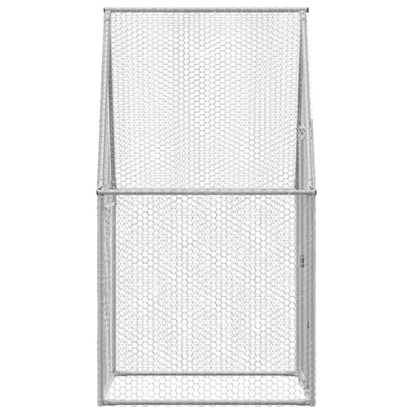 Hönsbur silver 100x100x190 cm galvaniserat stål
