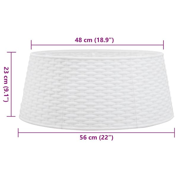 Julgranskrage vit Ø56x23 cm plast