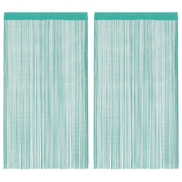 Stränggardiner 2 st turkos 100x250 cm