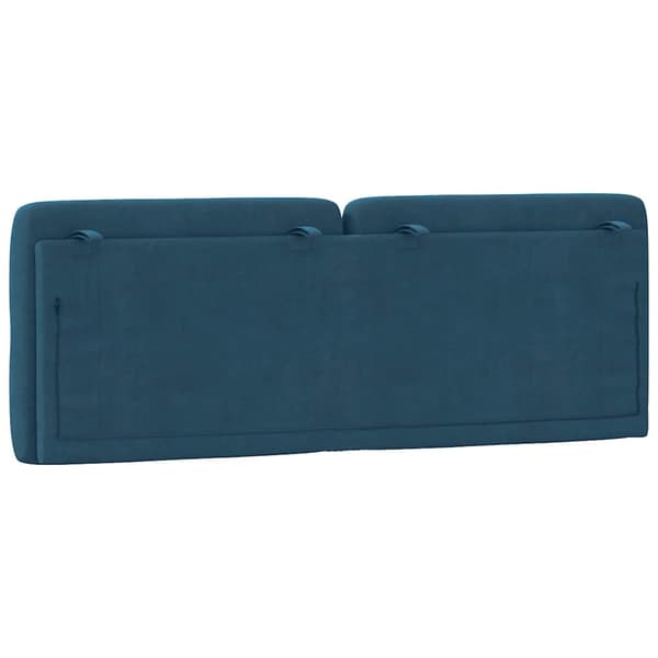 Headboard Cushion Blue 140 cm Velvet