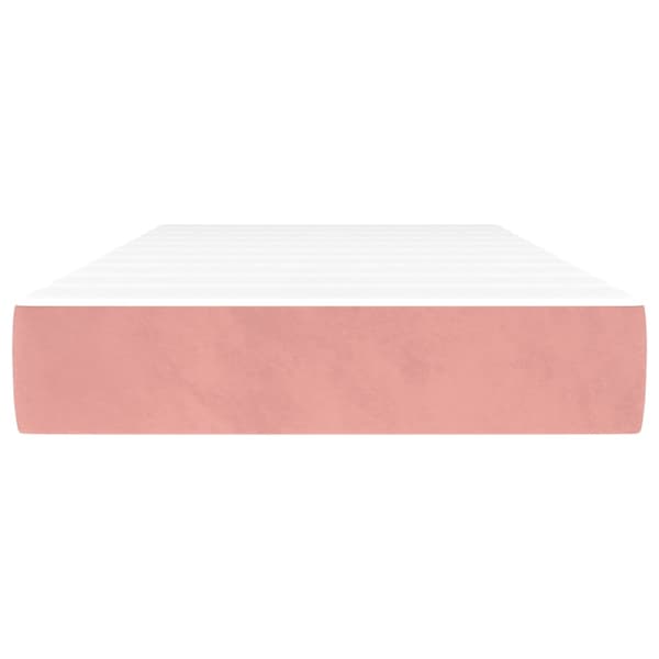 Pocketresårmadrass medium rosa 90x190x20 cm sammet