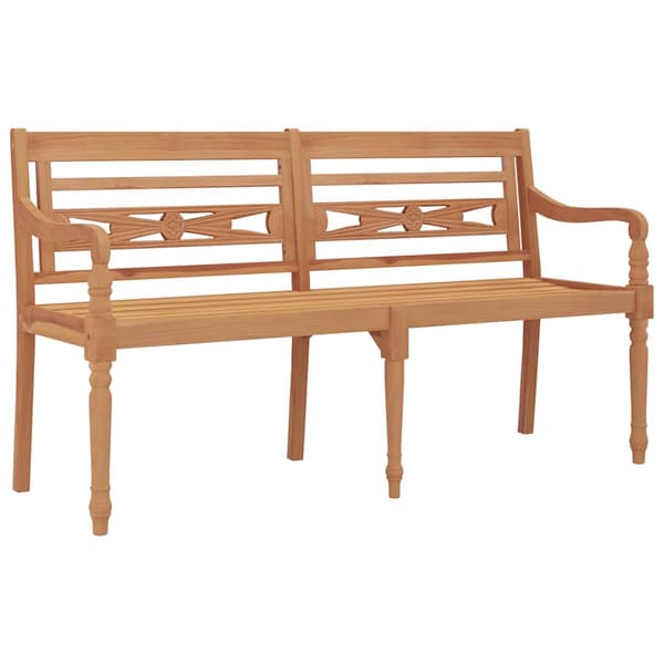 Bataviabänk 150 cm massiv teak