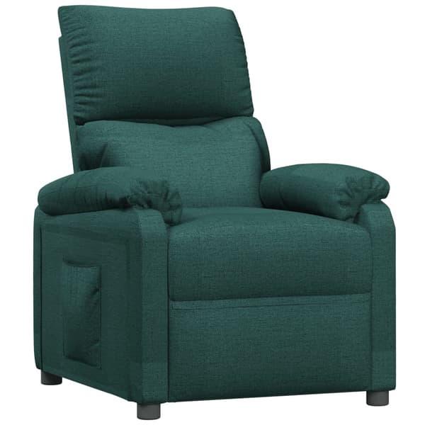 Reclinerfåtölj mörkgrön tyg