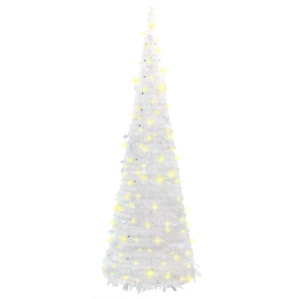 Plastgran pop-up 100 LED vit 150 cm