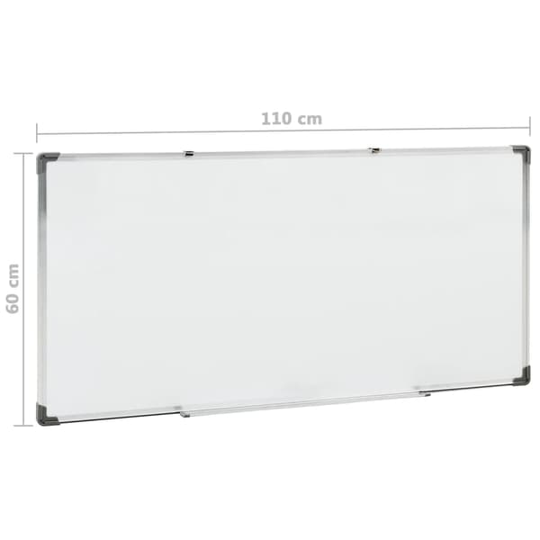 Magnetisk whiteboard vit 110x60 cm stål