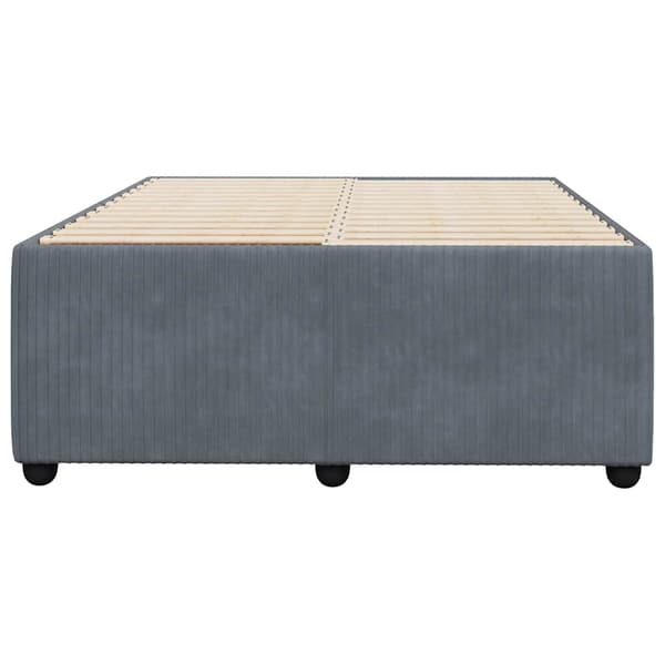 Sängram utan madrass mörkgrå 120x200 cm sammet
