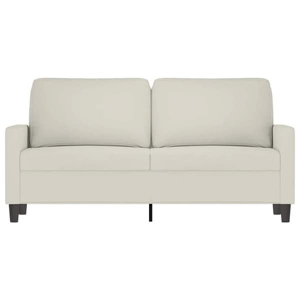 Soffa 2-sits gräddvit 140 cm sammet
