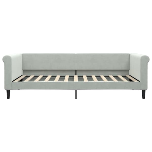 Dagbädd ljusgrå 100x200 cm sammet