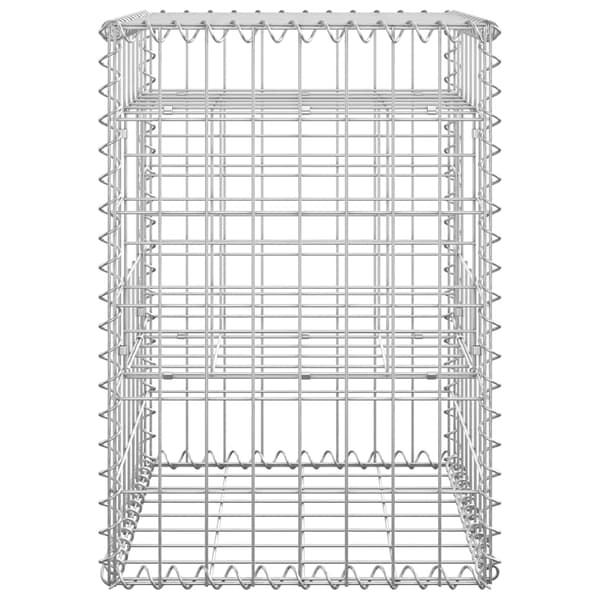 Gabionkorgar 2 st stolpformade 40x40x60 cm järn