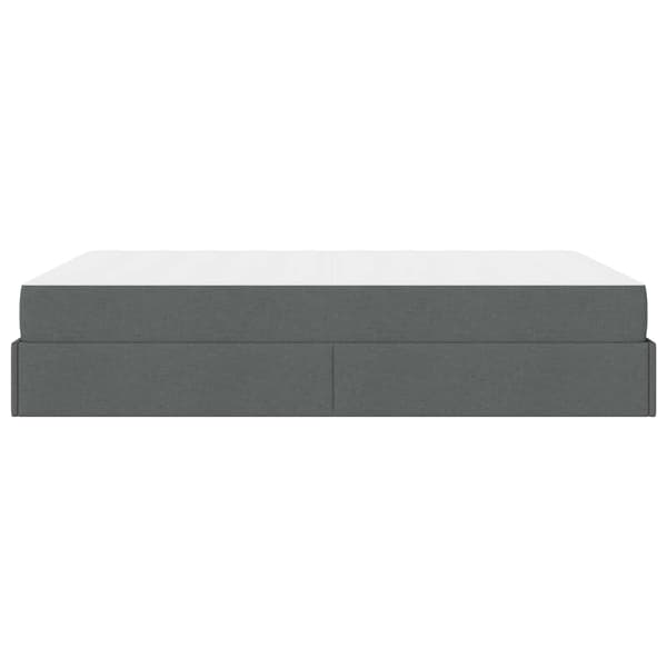 Sängram med madrass 2 pcs Dämpad Grå tyg