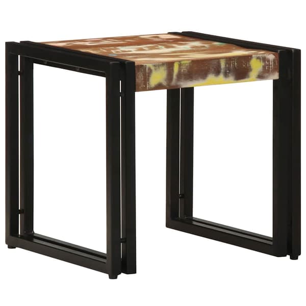 Kaffeebord Flerfärgsdesign 40 x 40 x 38 cm Solid återvunnen trä
