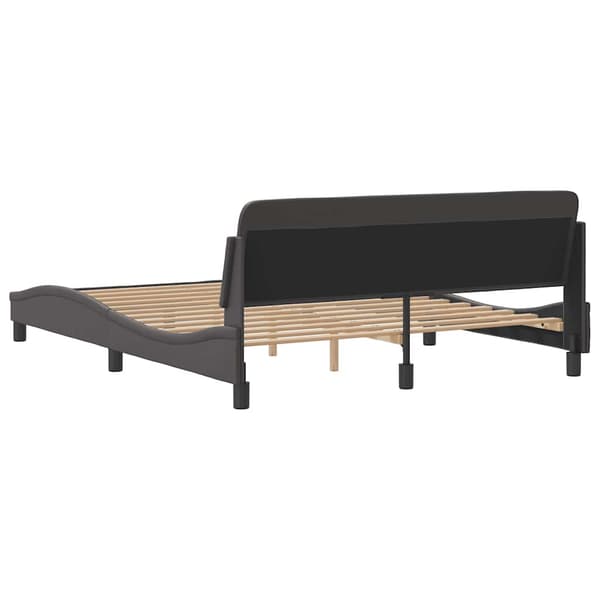 Bed Frame "Dover" Grey 160x200 cm Faux Leather