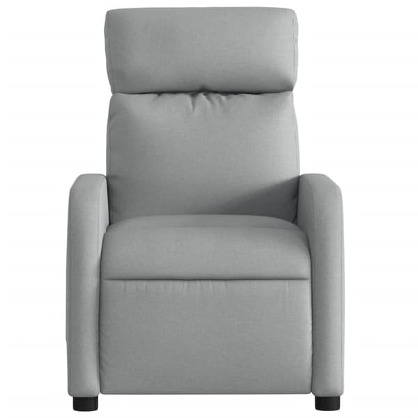 Reclinerfåtölj ljusgrå tyg