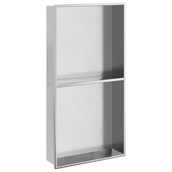 Duschnisch borstad silver 32x62x9 cm rostfritt stål