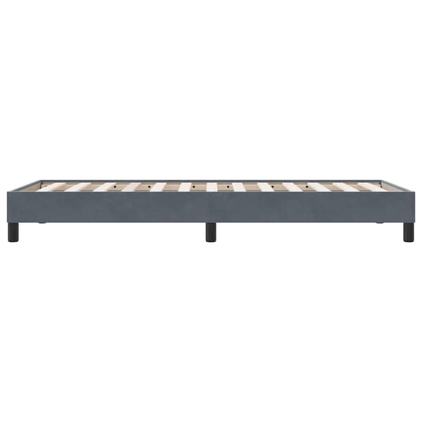 Sängram utan madrass mörkgrå 80x210 cm sammet