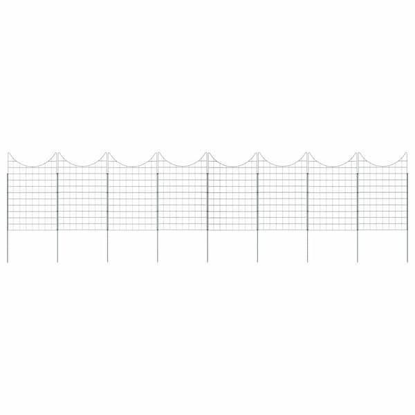 Dammskydd Set 8 pcs Grön 50 x 80 cm Stål