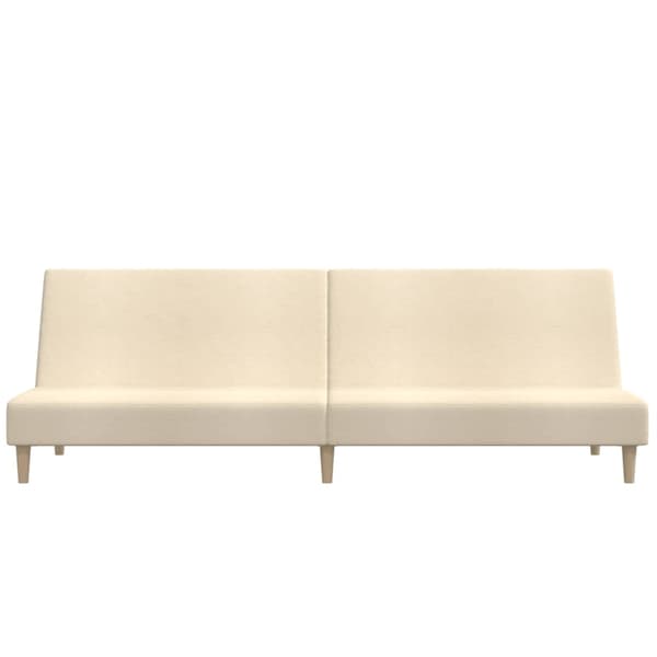 Bäddsoffa 2-sits gräddvit tyg