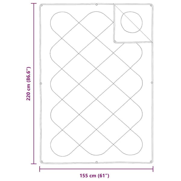 2-i-1 Duntäcke Vit 220 x 155 x 10 cm Polyester