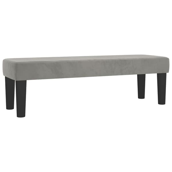 Ramsäng med madrass ljusgrå 180x200 cm sammet