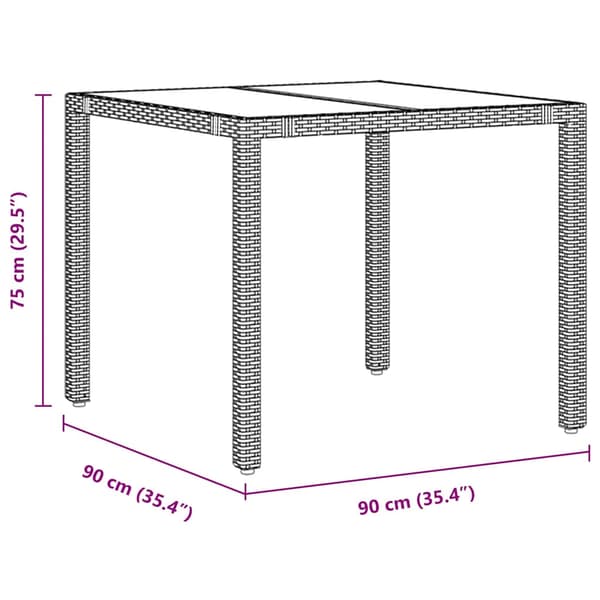 Trädgårdsmöbelset 5 pcs Grå konstrotting