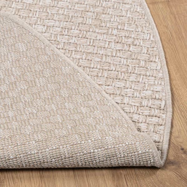 Områdesmattor Rund FARO Kräm Ø 120 CM Polyester